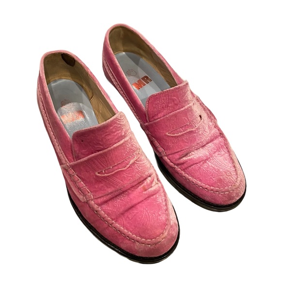 MR by Man Repeller Pink Suede Paisley Loafers 36 - Picture 6 of 11